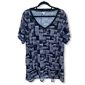 NWT LuLaRoe 3XL Black/white Christy-T top